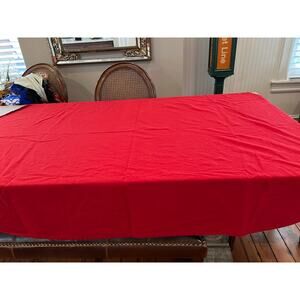 Fiesta Margarita Oval cotton tablecloth Chili Red